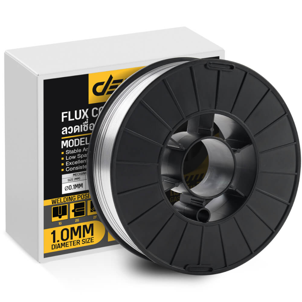 ลวดเชื่อมฟลักซ์คอร์ DELTON 1.0 mm ม้วน 5 กก.